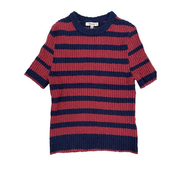 Madewell Rugby Sweater Womens Size XS Ribbed Striped Academia Preppy Y2K - Picture 2 of 6
